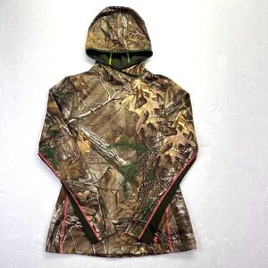 Under Armour Womens ColdGear Realtree Camo Scent Control Hoodie Large Fitted